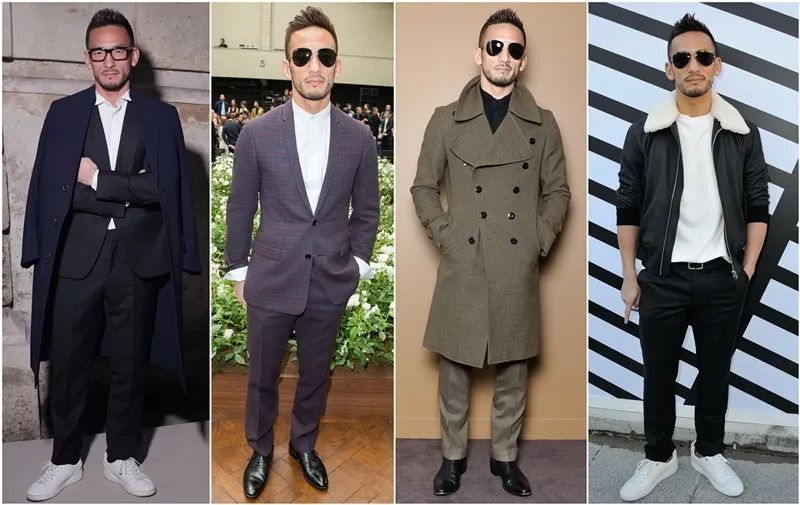 175cm的中田英寿，亮相时装周穿成165cm，但气场很强大