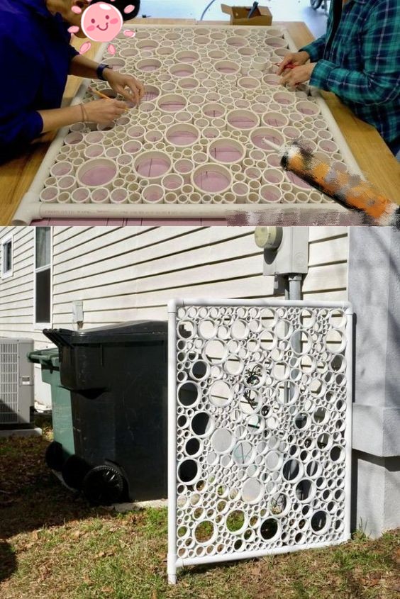 老爸会捯饬，10根PVC管连在一起装在楼梯旁，废物材料变成宝