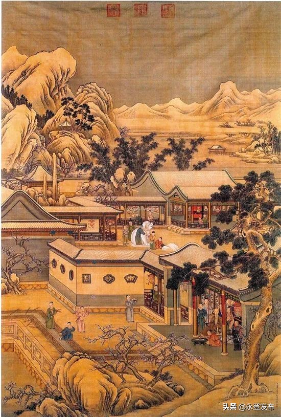 各朝代人物画欣赏,历代名家绘画江山胜览图
