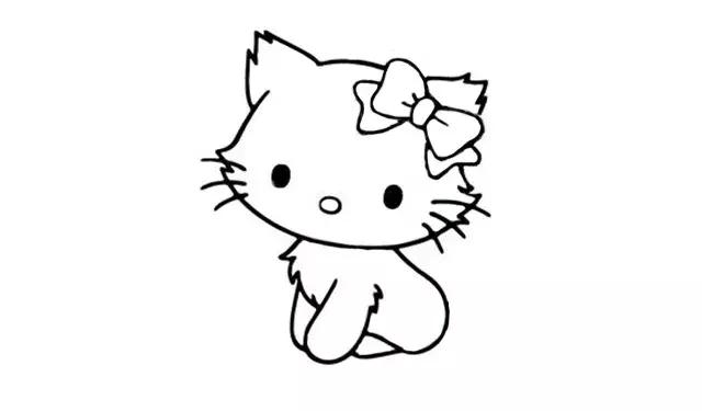 萌萌哒小猫咪简笔画,超萌小猫咪简笔画