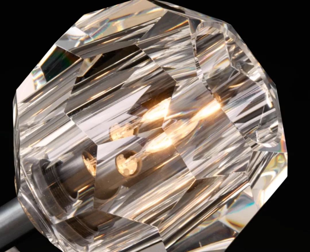 手工铜制水晶灯饰,水晶石手工灯