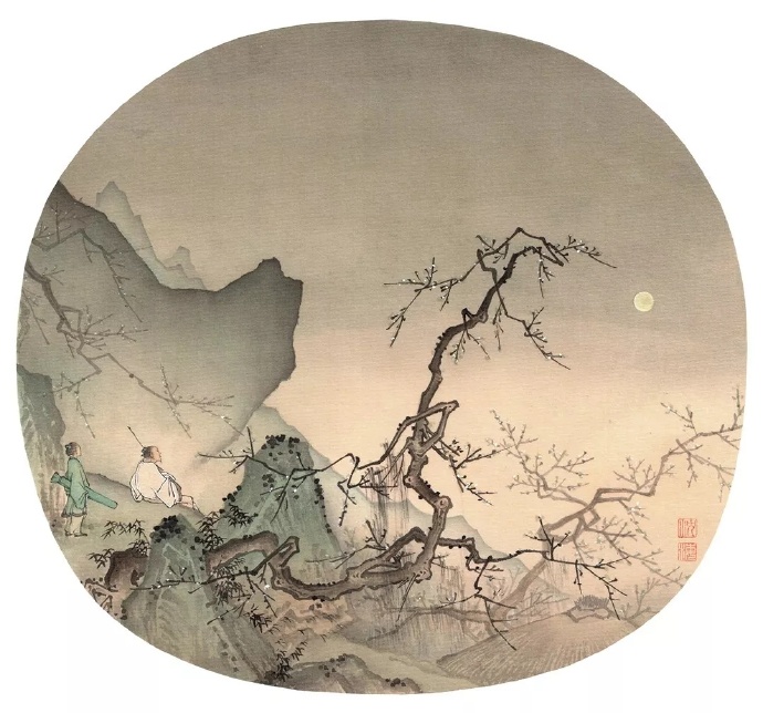 沈海工笔山水花鸟画作品,山水工笔画作品