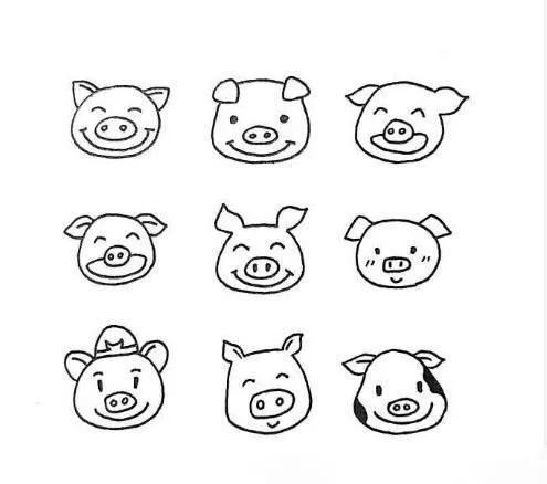 一组可爱的小动画简笔画作品，手账哄娃必备！