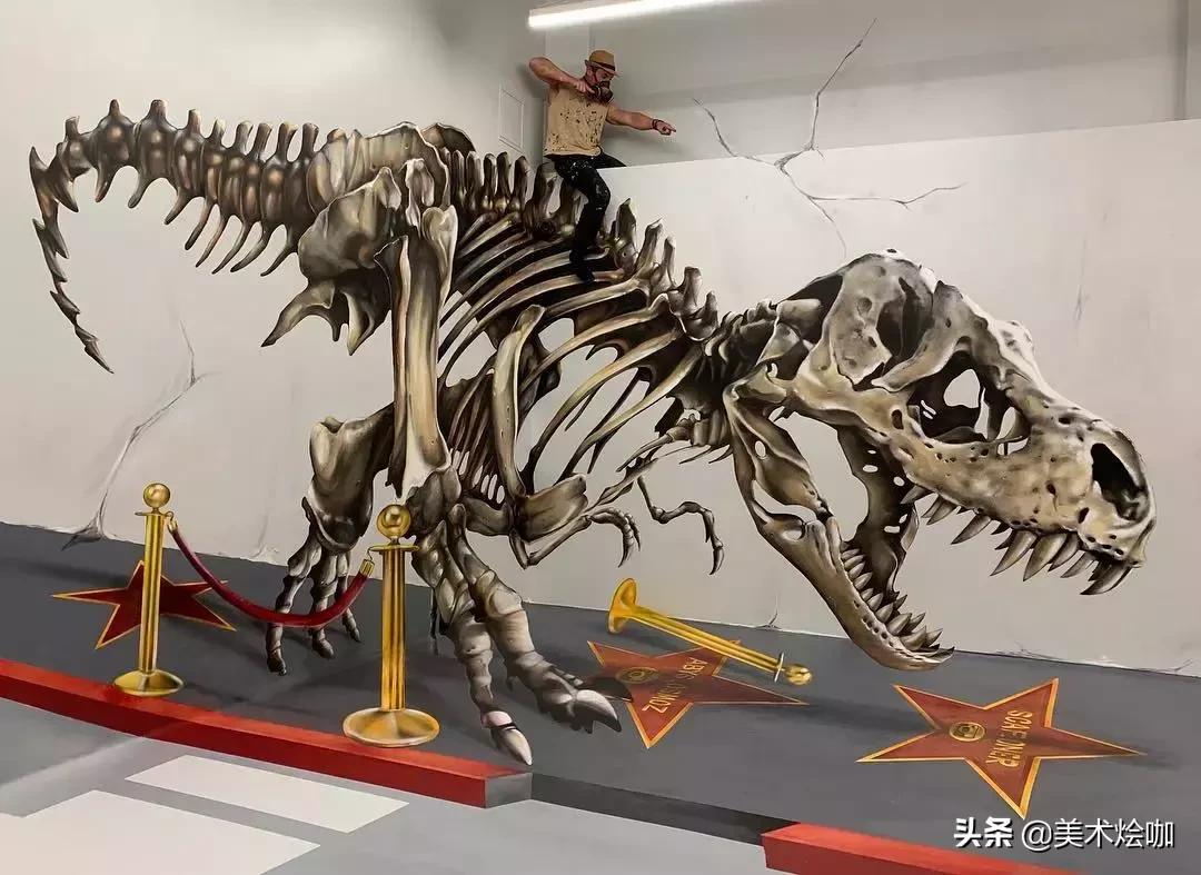 极具张力的墙绘作品,简单3d创意墙绘大全