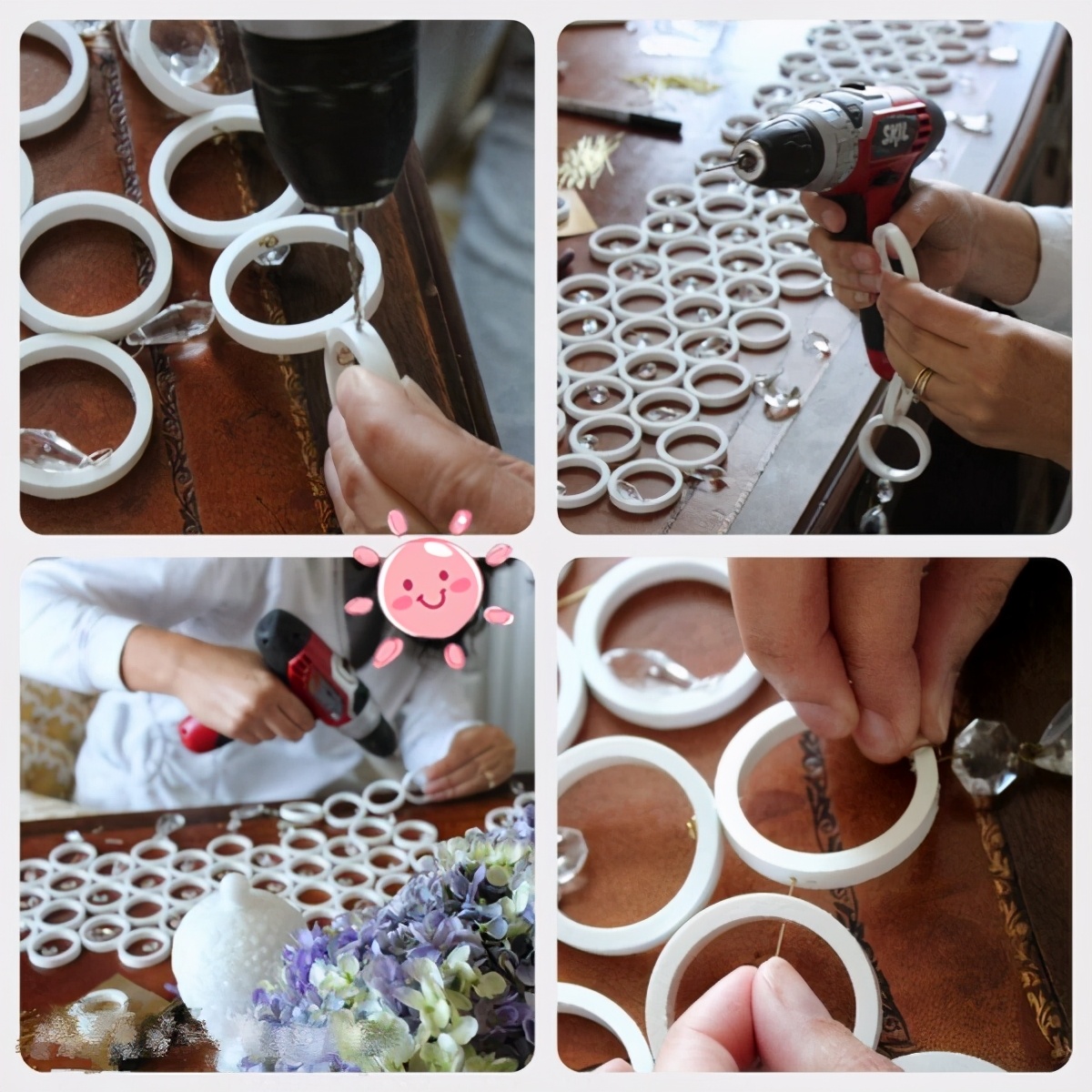 老爸会捯饬，10根PVC管连在一起装在楼梯旁，废物材料变成宝