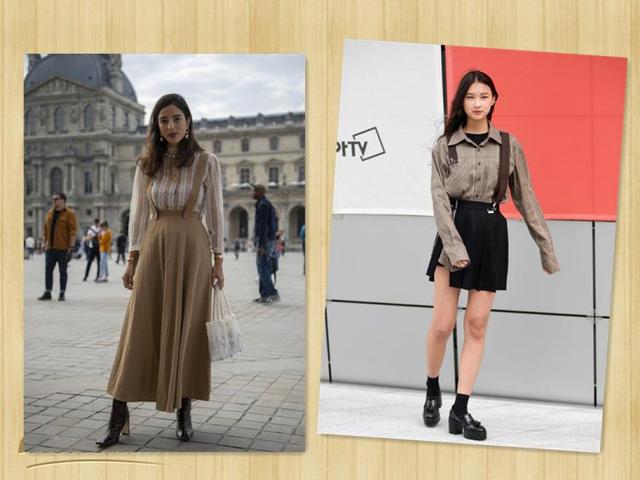 洋气减龄背带裙可外穿,别再穿碎花裙了