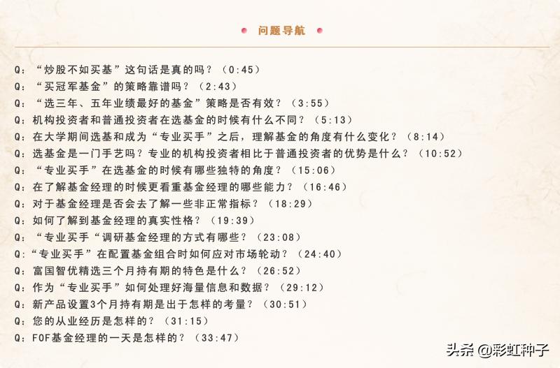 一句话点评NO.662｜富国基金王登元-富国智优精选，值不值得买？