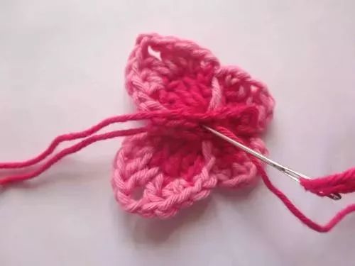 简单蝴蝶的钩织教程,钩针织蝴蝶教程简单易学