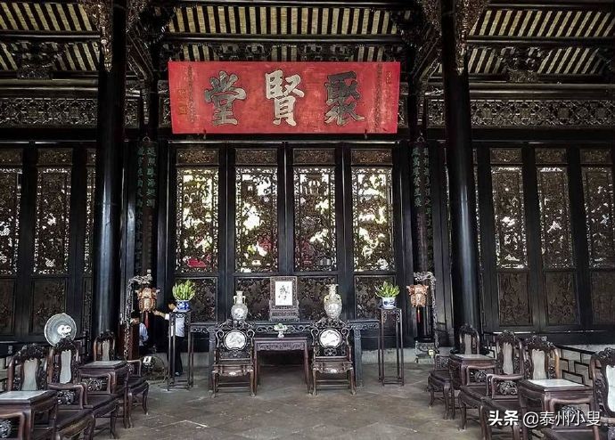 陈家祠的木雕作品,陈家祠天官赐福木雕摆件