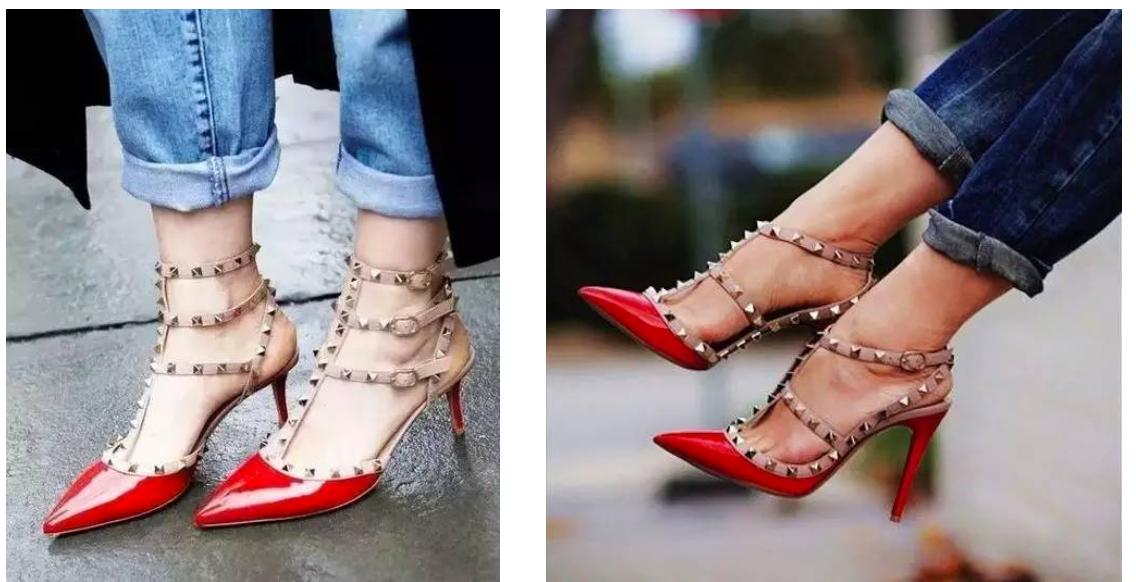 valentino铆钉鞋哪一款百搭,人生第一双高跟鞋简约